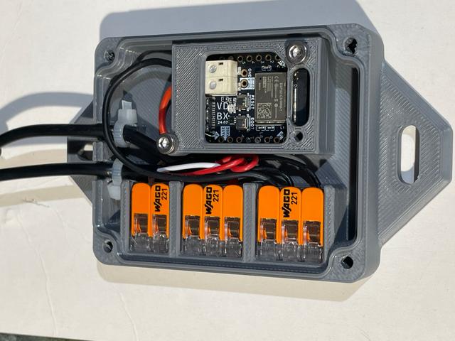 WLED case for Flip_C3 board and wago connectors 3D model thumbnail