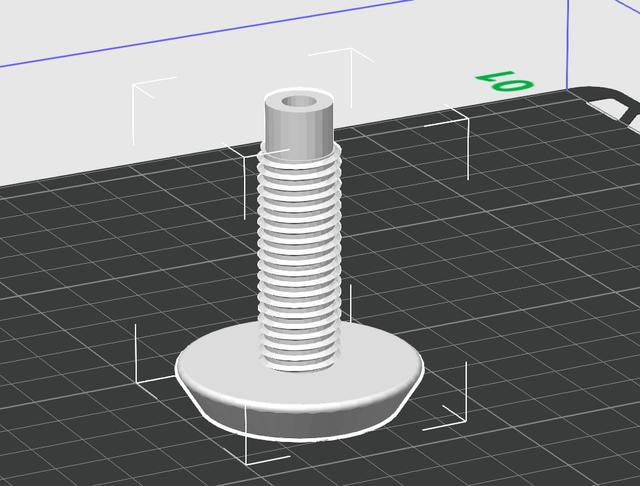 Bolt with bore to insert metal 6mm bolt. 3D model thumbnail