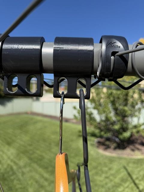 Coat hanger Hook for Hills Hoist Rotary Collapsible Clothesline  3D model thumbnail
