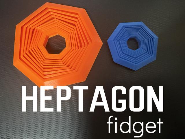 Heptagon fidget 3D model thumbnail