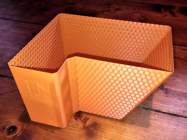 Bambu Lab X1 Filament Purge Bucket - Hexagon Pattern (Vase Mode) 3D model thumbnail