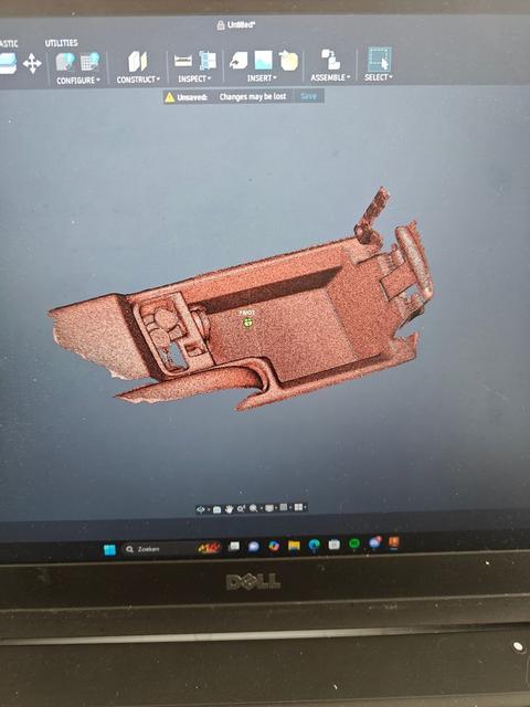 Porsche 997 center console scan data 3D model thumbnail