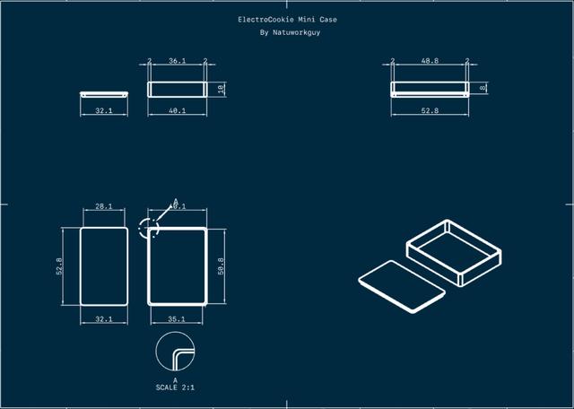 ElectroCookie Mini Case 3D model thumbnail