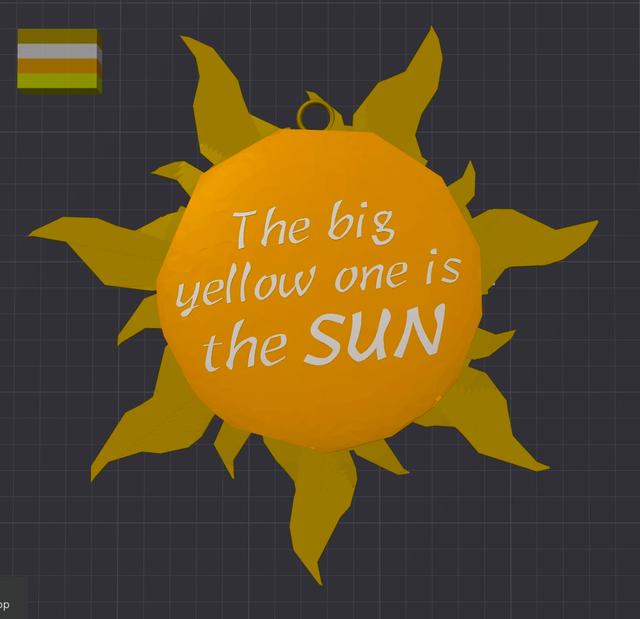 Big Yellow One Is The Sun 3D model thumbnail
