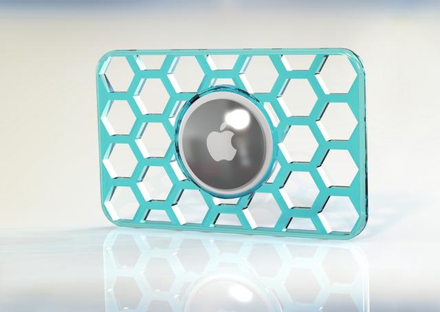 HexCard Apple AirTag Wallet/ Purse Card - Strength & Style - TPU Friendly 3D model thumbnail