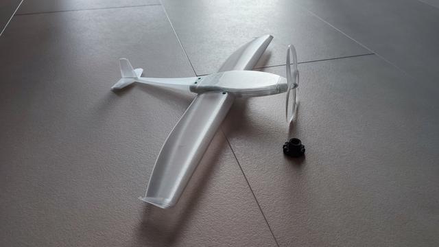 Wind Up Plane - fully printable with toroidal propeller 3D model thumbnail