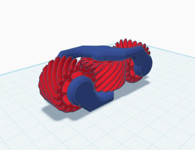 Triple Geared Fidget 3D model thumbnail