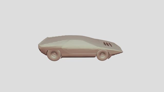 Alfa Romeo Carabo 1968 for 3D-printing 3D model thumbnail