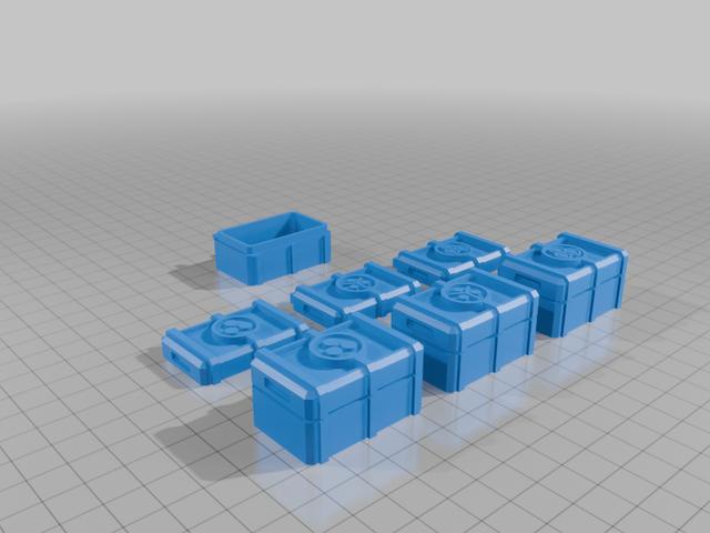 Death Guard supply crate 3D model thumbnail