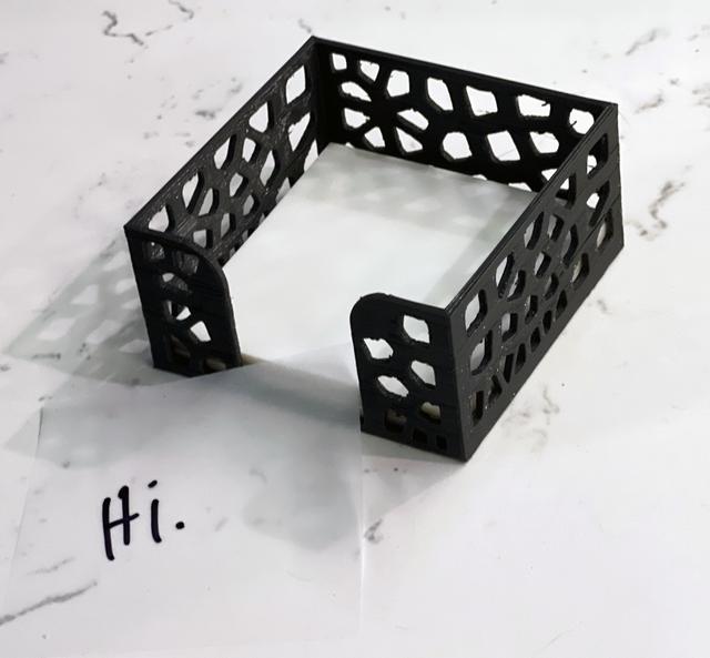 Sticky Note Holder,  Voronoi Edit 3D model thumbnail