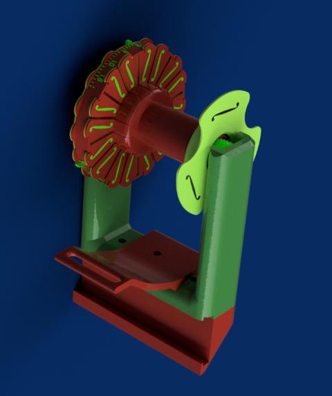 Prusa Frame Prusament Spool Holder Auto Rewind 3D model thumbnail
