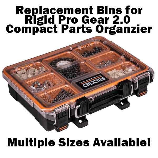 Replacement Bins for Rigid Pro Gear 2.0 Compact Small Parts Organizer 3D model thumbnail