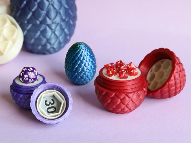 Dragon Egg dice box inserts - Customizable OpenSCAD 3D model thumbnail