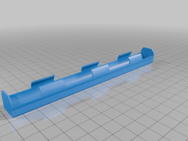 3x AA inline battery holder  3D model thumbnail