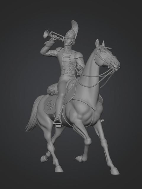 Staff Trumpeter of the Moscow Dragoon Regiment 3D model thumbnail