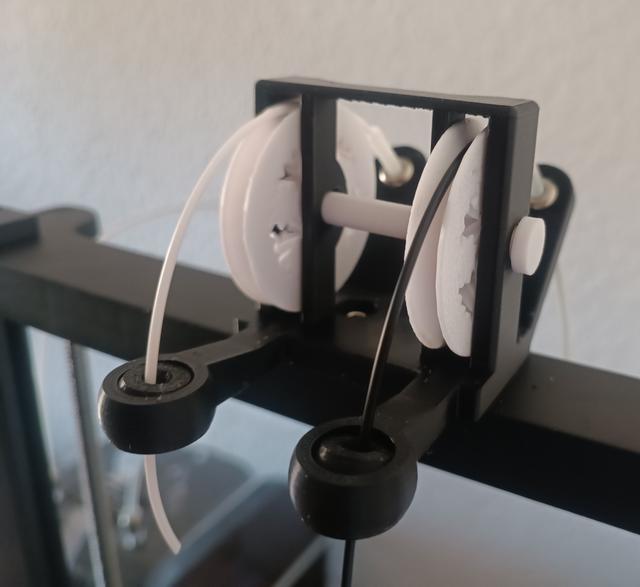PTFE Double Filament Guide, Bowden Tube Ender 3 V3 SE KE 3D model thumbnail
