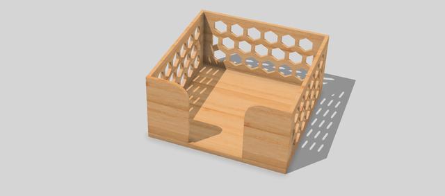 Honeycomb Sticky note holder 3D model thumbnail