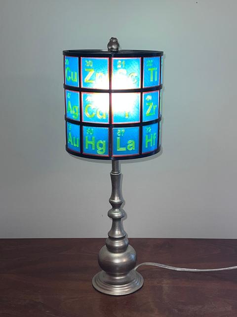 Periodic Table Lampshade 3D model thumbnail