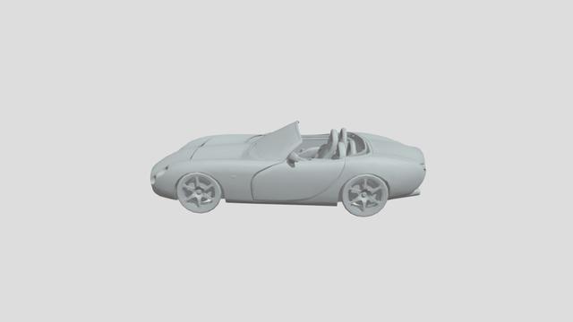 TVR Tuscan S scale1-60 lowpoly for 3D-printing 3D model thumbnail