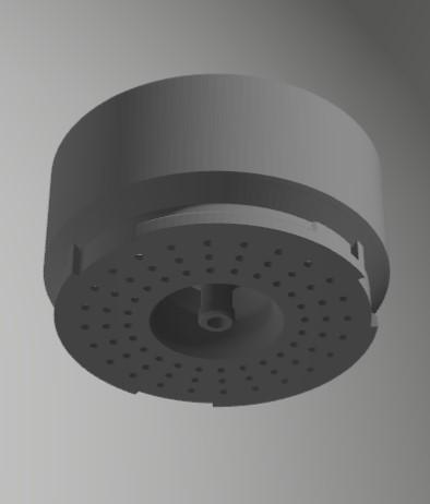 Hydroponics tower dispensor with holes 3D model thumbnail