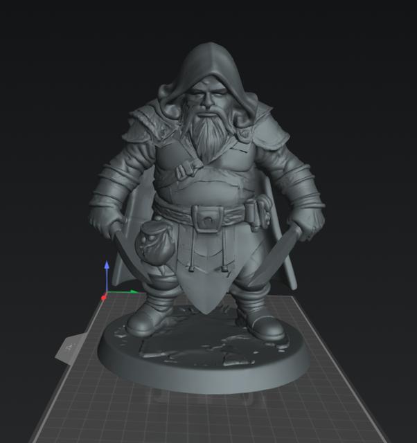 Dwarf Rogue Male 3 3D model thumbnail