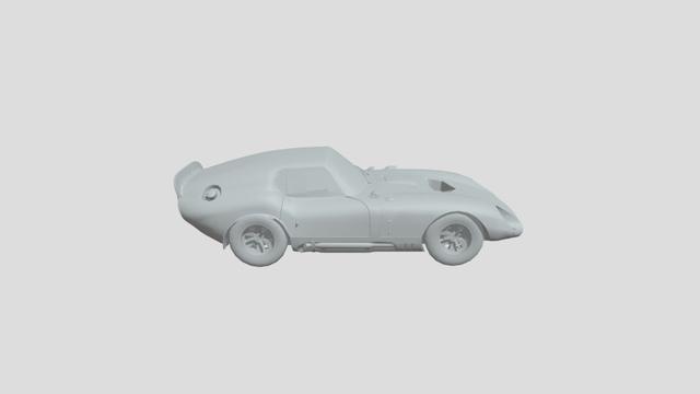 Shelby Cobra Daytona Coupe lowpoly for3Dprinting 3D model thumbnail