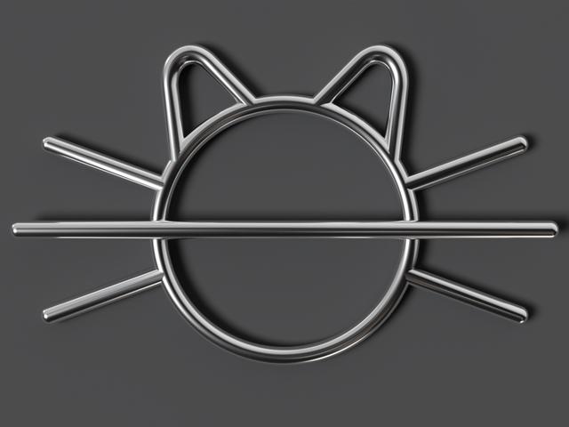 Cat Hair Pin Slide (HQ) 3D model thumbnail