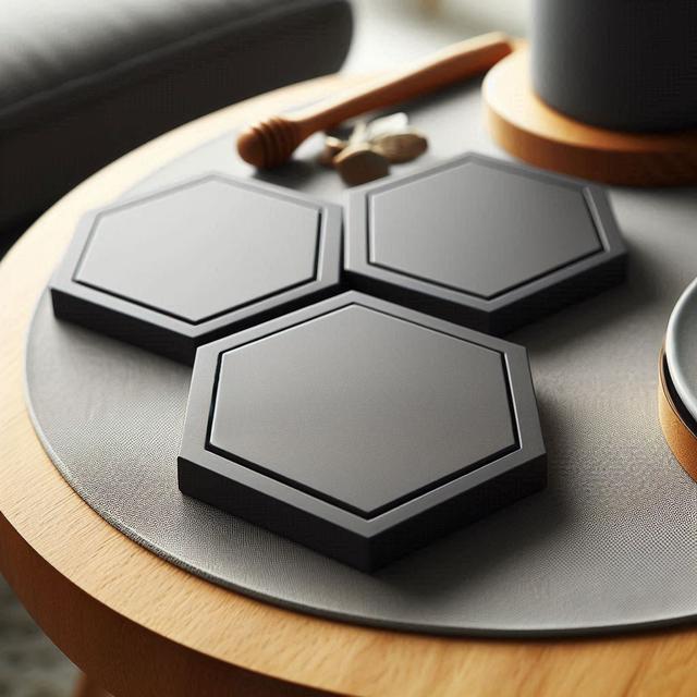 Hexagonal Design Coaster 3D model thumbnail