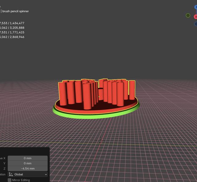 Artists Brush, Pencil, Pen Carousel or Remote Control Storage Carousel 3D model thumbnail
