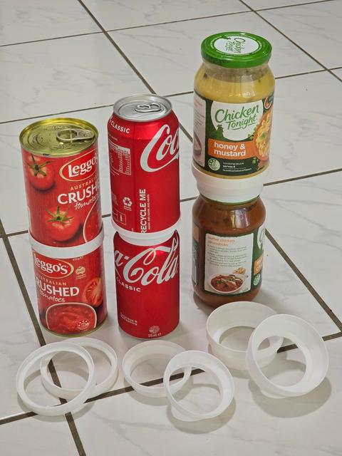 Parametric Customisable Can and Jar Stacker 3D model thumbnail