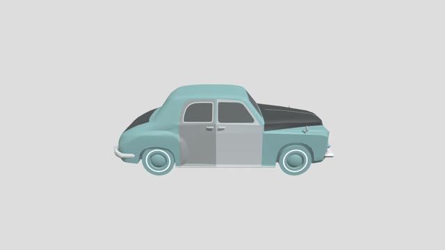 Rover P4 75 Cyclop 1949 lowpoly for 3D-printing 3D model thumbnail