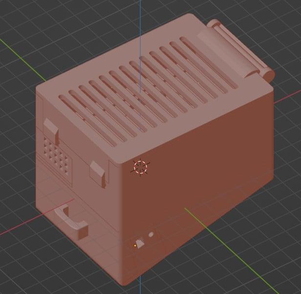 Wearable HEPA fan with strap 3D model thumbnail