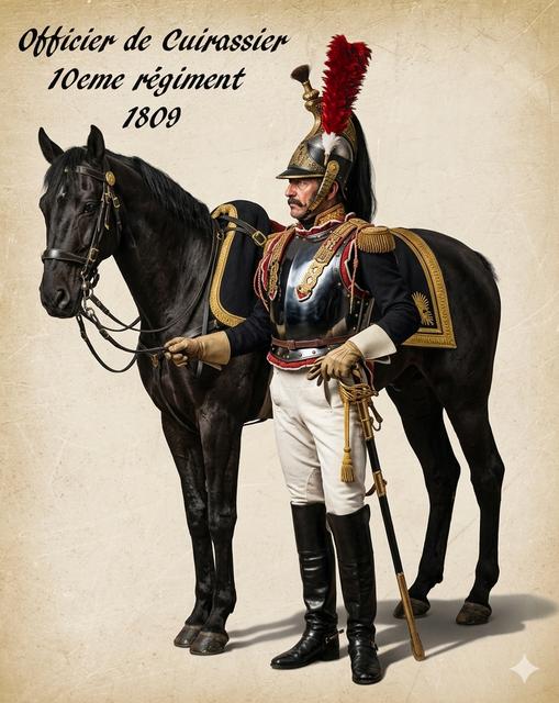 Soldat de l'empire no 57: l'Officier de Cuirassier 1809 3D model thumbnail