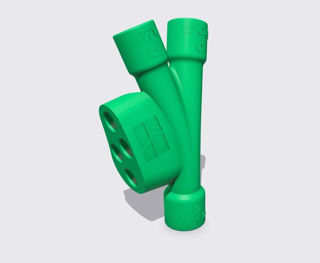 Bambu Lab P1P/X1 Y-Splitter with PC4-01 (PC4-10)pneumatic connector ， 6*3 magnets and magnetic base 3D model thumbnail