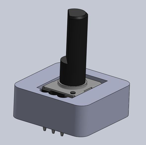 Potentiometer Mount - PTV09A-4220F-B103‎ / R-0904N-L-25F-black 3D model thumbnail
