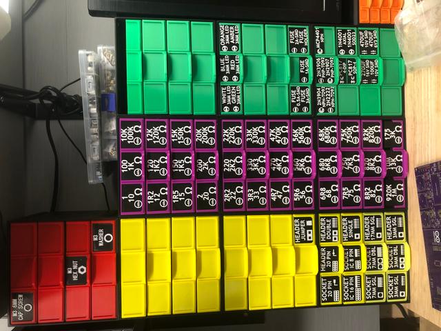 Various Size Stackable Resistor Storage Box - Labels 3D model thumbnail
