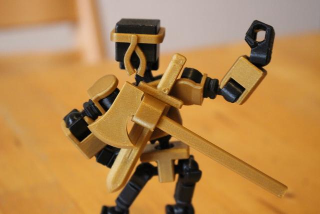 Mini 13 - Dual Holder (for Weapons, Tools, Shield etc.) 3D model thumbnail
