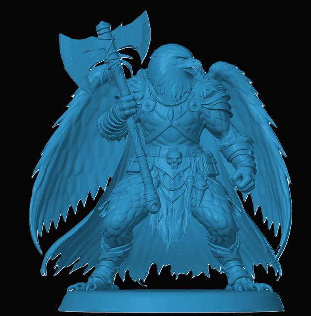 Aarakocra Barbarian 3D model thumbnail