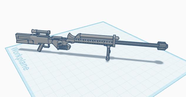 Dummy 13 Positron Rifle 3D model thumbnail