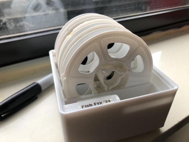 Gridfinity 8mm/Super 8 Reel Storage 3D model thumbnail