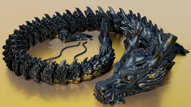 The Chinese Articulated Dragon 3D model thumbnail