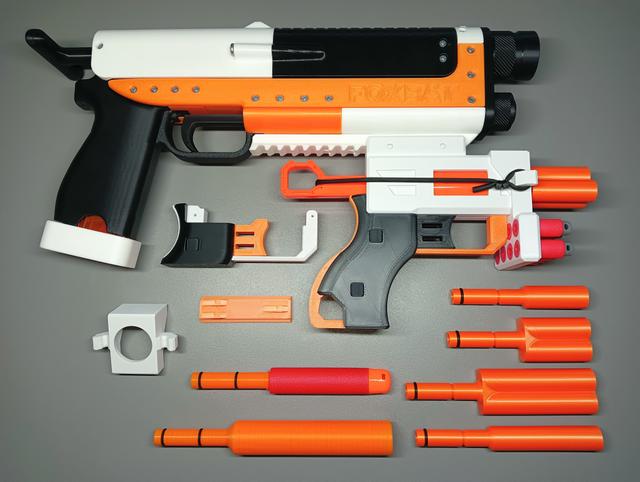 Masterkey -- X-Shot Micro 2 Reshell -- Picatinny-- MEGA Dart -- 3x/2x/1x Short Dart or Elite 3D model thumbnail