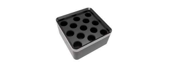 Gridfinity 1x1 13 Bit Holder 3D model thumbnail