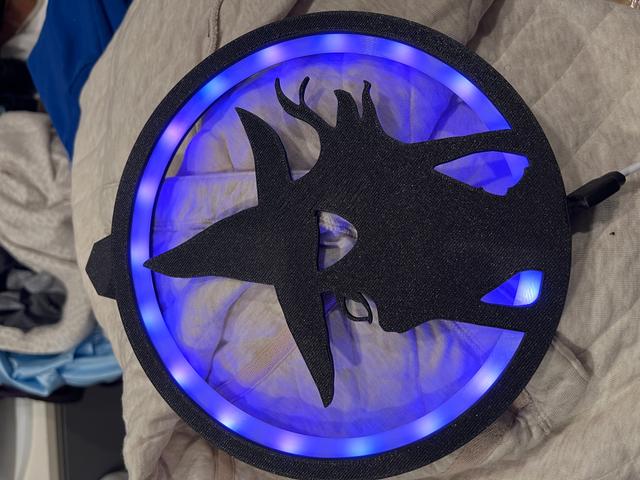 Wicked Front Panel for Ring Lamp 3D model thumbnail