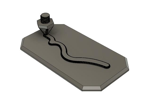Multi material Hot Pen Holder 3D model thumbnail