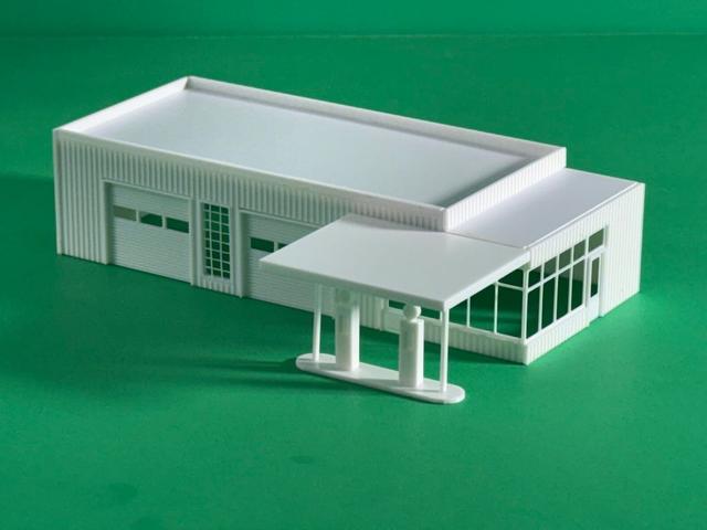 PHILLIPS GAS STATION 1:87 HO SCALE 3D model thumbnail