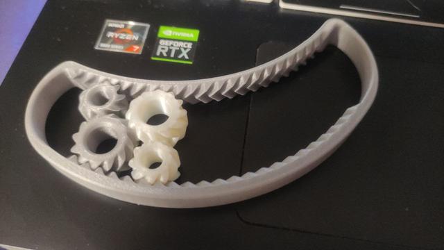 Curved gear rail (remix) 3D model thumbnail