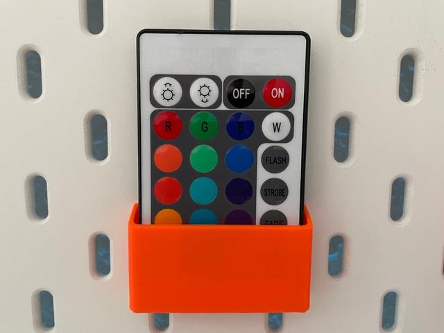 Ikea Skadis LED Remote Holder 3D model thumbnail