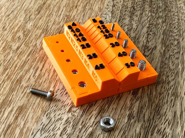 Metric nut & screw measuring tool 3D model thumbnail