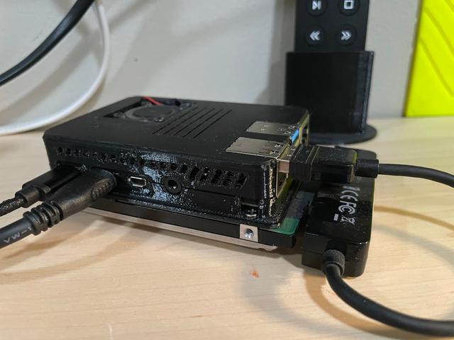 Raspberry Pi 4 Snap Fit Case with Fan & 2.5 Drive KODI NAS 3D model thumbnail